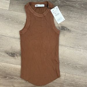 Zara Sml Rust Brown Tank- never worn